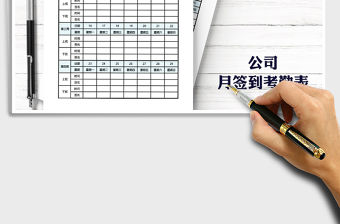 2021年績效考核月簽到考勤表免費下載