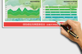 2021年绿色喷绘图表 财务报表销售报表人力资源免费下载