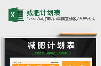 2021年減肥計劃表免費下載