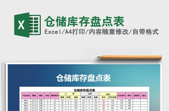 2022年倉儲(chǔ)庫存盤點(diǎn)表