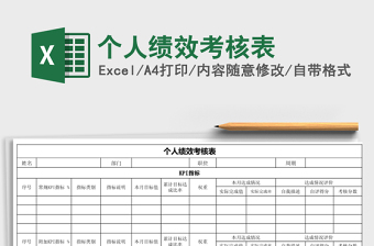 2021年個(gè)人績效考核表免費(fèi)下載