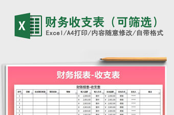 2022年財務(wù)收支表（可篩選）免費下載
