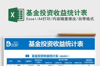 2022年基金投資收益統計表