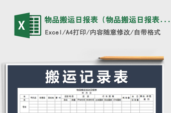 2022年物品搬運日報表（物品搬運日報表）免費下載