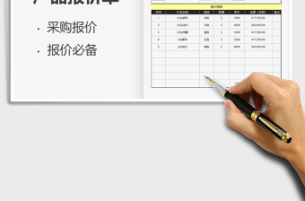 2021年產(chǎn)品報價單（采購）
