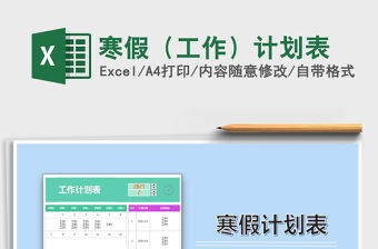 2021年寒假（工作）計劃表