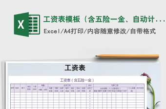 2021年工資表模板（含五險一金、自動計算）免費下載