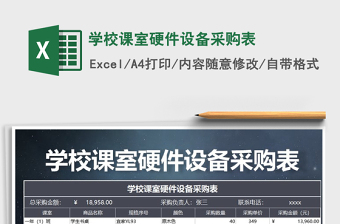 2022年學(xué)校課室硬件設(shè)備采購(gòu)表免費(fèi)下載