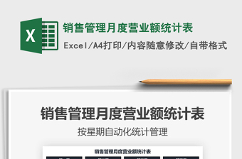 2021年銷售管理月度營業(yè)額統(tǒng)計(jì)表