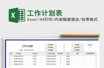 2021年工作計劃表免費下載