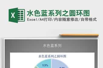2022年水色藍(lán)系列之圓環(huán)圖免費(fèi)下載