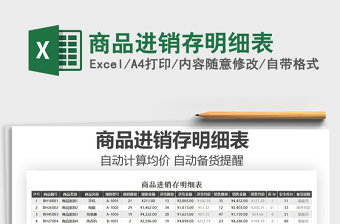 2021年商品進銷存明細表