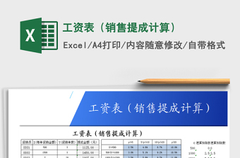 2022年工資表（銷售提成計算）免費下載