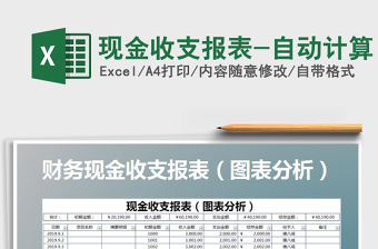 2021年現(xiàn)金收支報表-自動計算