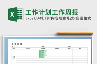 2021年工作計劃工作周報