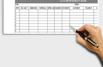 2021年企业春季招聘计划表格免费下载