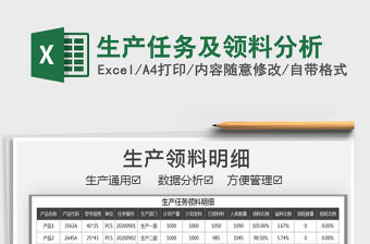 2021年生產任務及領料分析