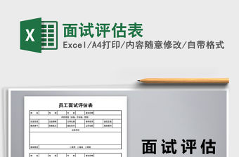 2021年面試評估表