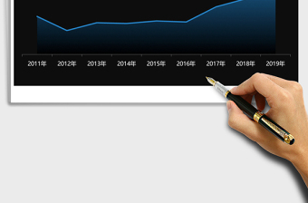 2021年静态系列之高大上渐变折线分析图