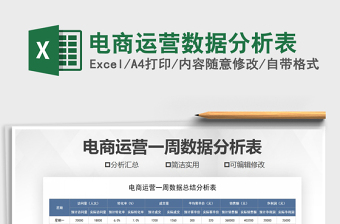2021年電商運(yùn)營(yíng)數(shù)據(jù)分析表