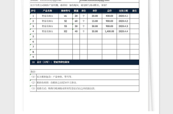 2021年公司產(chǎn)品報價單表格