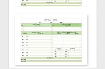 2021年員工工作安排周報表