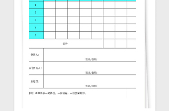 2021年公司集体采购申请表1