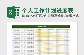 2021年個人工作計劃進度表