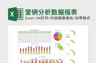 2021年營銷分析數據報表