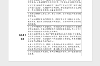 2021年黨支部委員的職責(zé)明細(xì)