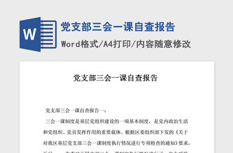 2021年黨支部三會一課自查報告