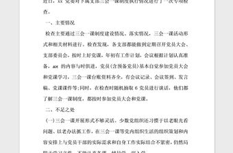 2021年黨支部三會一課自查報告