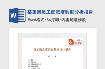 2021年某集团员工满意度数据分析报告