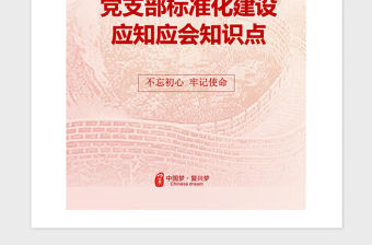 2021年黨支部標準化建設應知應會知識點