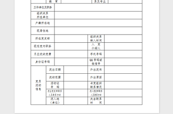 2021年黨員基本情況登記表