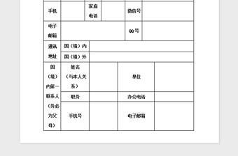 2021年毕业生党员出国(境)留学保留组织关系申请(审批)表