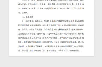 2021年20XX年度發展黨員工作總結報告