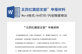 2021年五四紅旗團(tuán)支部”申報(bào)材料