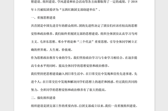 2021年五四紅旗團(tuán)支部”申報(bào)材料