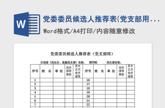 2021支部候选人简介