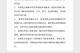 2021年黨小組工作職責