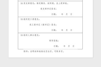 2021年黨組織活動缺席請假條模板