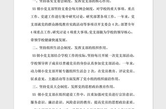 2021年學(xué)校黨支部組織制度落實(shí)情況自檢自查報(bào)告