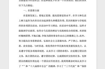 2018年優秀團員個人總結【三篇】