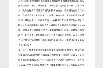 2021年五四紅旗團(tuán)委申報材料