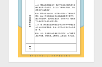 2021年黨員談心談話記錄