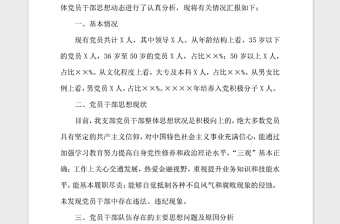 2021年黨員、干部隊(duì)伍思想情況分析記錄