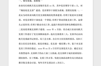 2021年開展基層黨組織標準化建設自查報告
