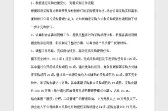 2021年集團采購管理辦公室述職報告