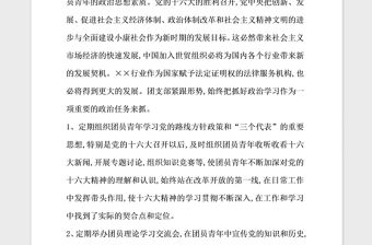 2021年團支部申報紅旗團支部 事跡材料